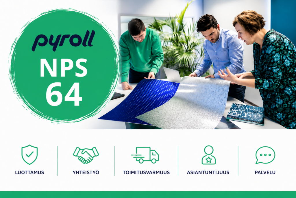 Asiakkaamme suosittelevat meitä vahvasti – NPS 64 | Pyroll